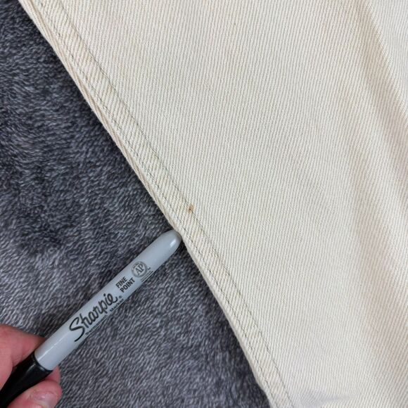 Vtg 90s Levi's 517 Bootcut Orange Tab Men's 33X32 (32X31.5) Cream Made In USA - Picture 3 of 16